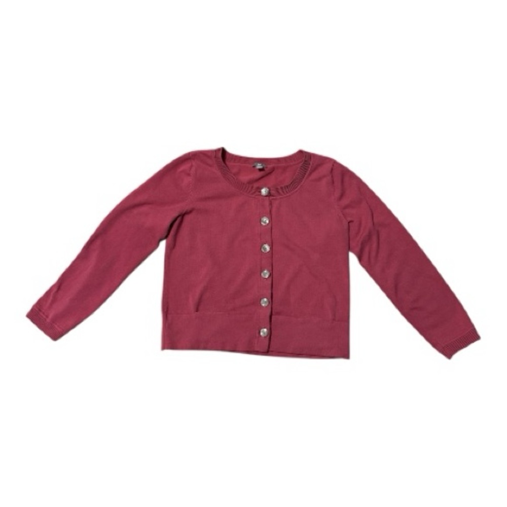 J. Jill Dark Pink Button Down Cardigan Sweater Size Small